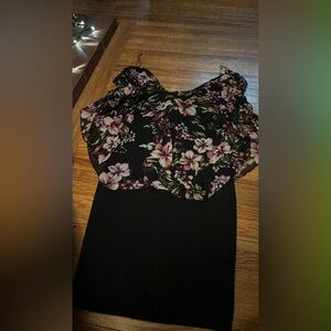 Love Black Dress with Pink Highlights